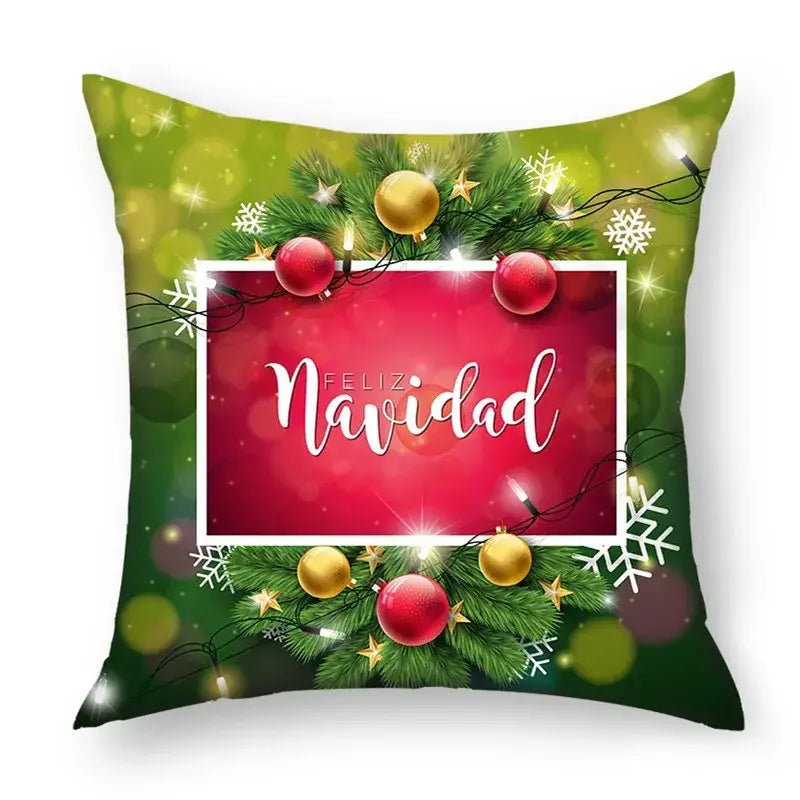 Green christmas nordic sofa pillowcase living room cushion cover