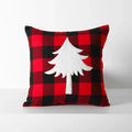 Snowflake red & black plaid cushion cover living room decor