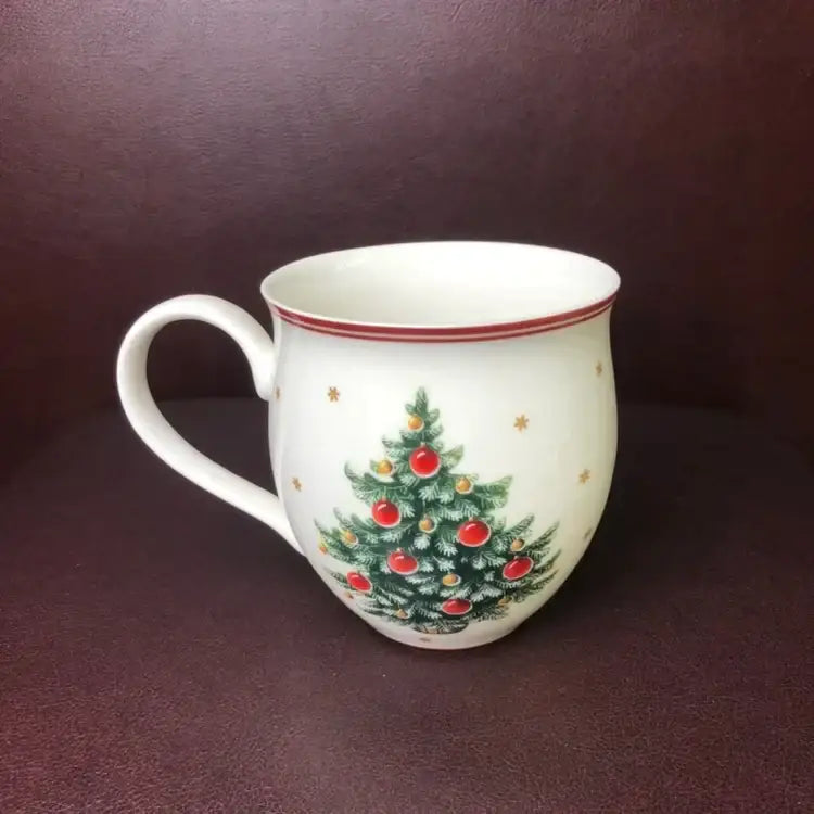Festive red & white christmas porcelain tableware set dining room
