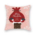 Festive christmas santa elk pillowcase – living room holiday decor