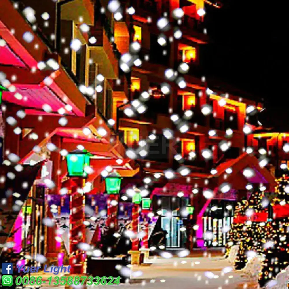 Black christmas snow projector lights outdoor party spotlight