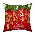 Festive red santa claus christmas sofa pillow cover living room decor