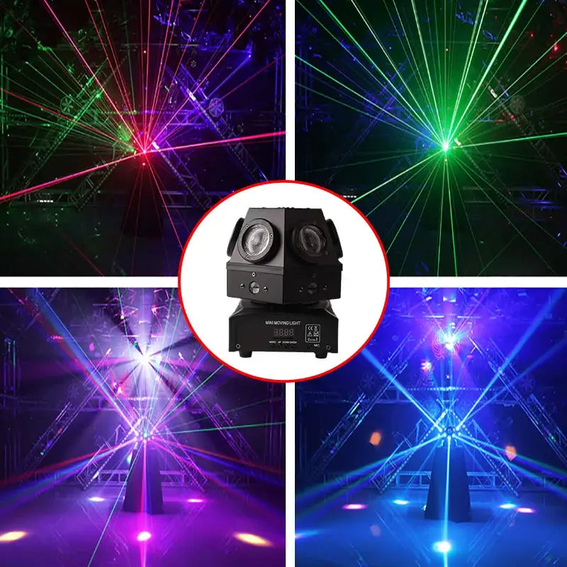 Professional black dual laser beam dj disco stage lights living room