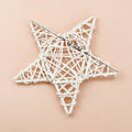 White woven rattan star wreath home decoration bedroom diy plant