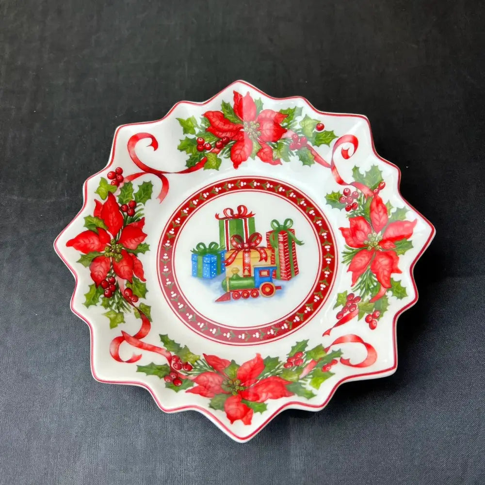 Festive red & green christmas tableware dining room ceramic set