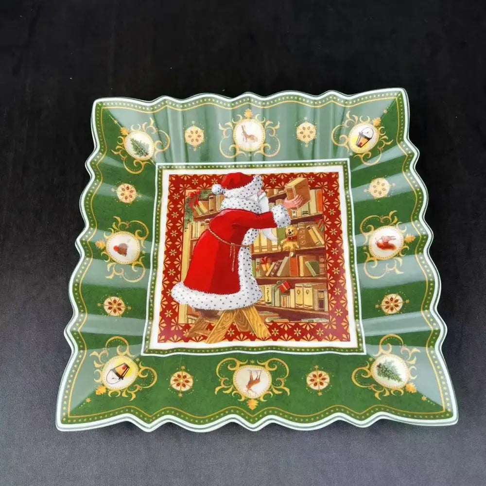 Festive red & green christmas tableware dining room ceramic set