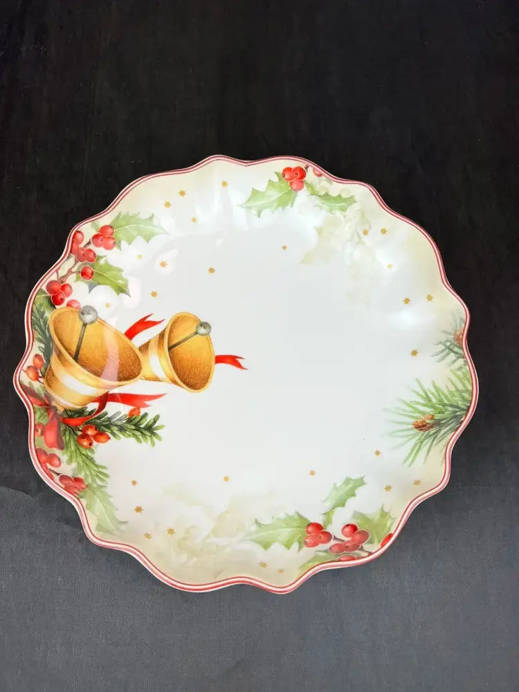 Festive red & green christmas tableware dining room ceramic set