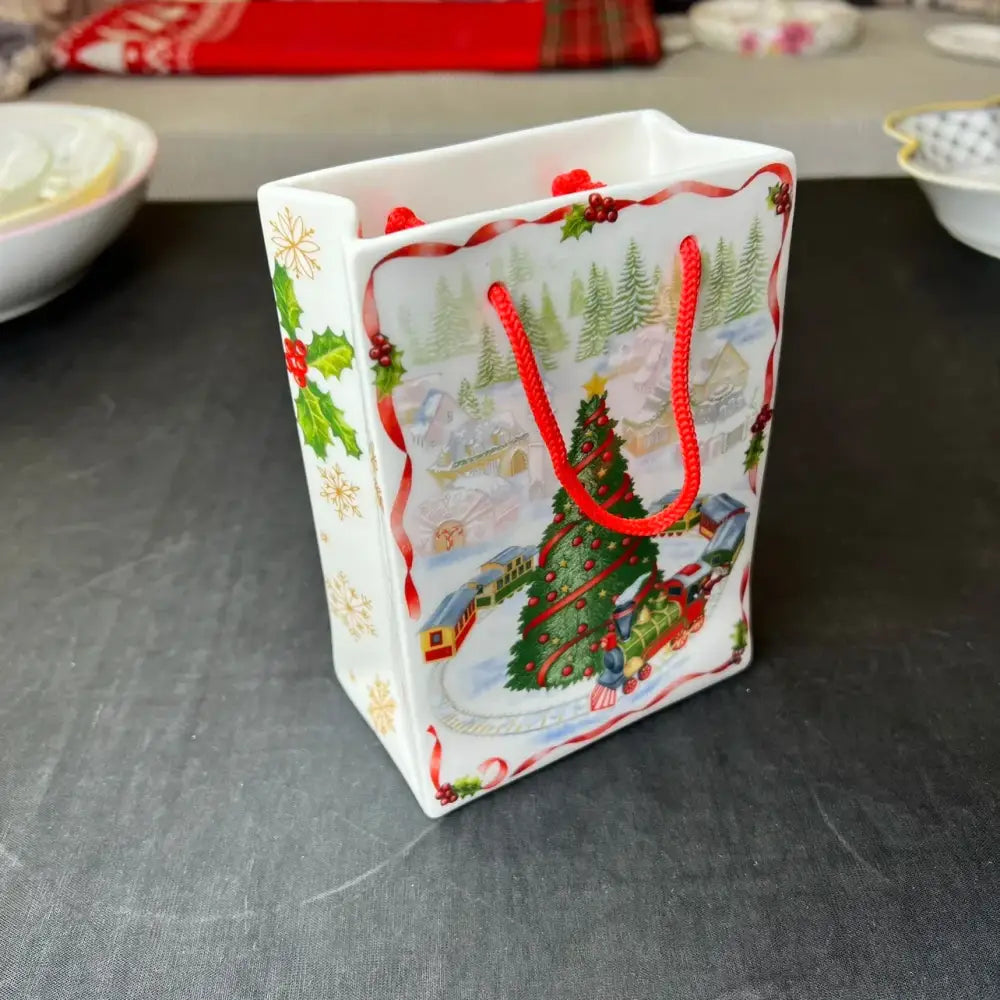 Festive red & green christmas tableware dining room ceramic set
