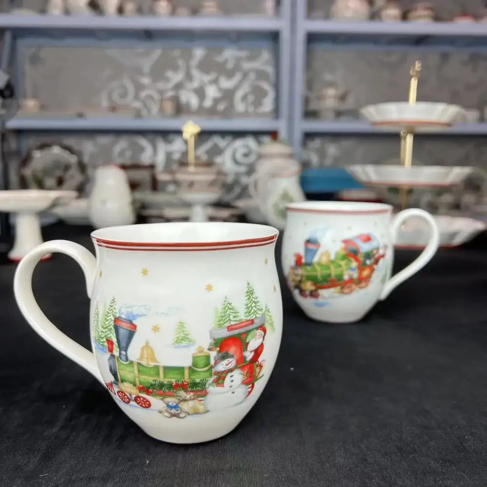 Festive red & green christmas tableware dining room ceramic set
