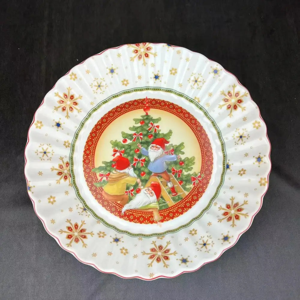 Festive red & green christmas tableware dining room ceramic set
