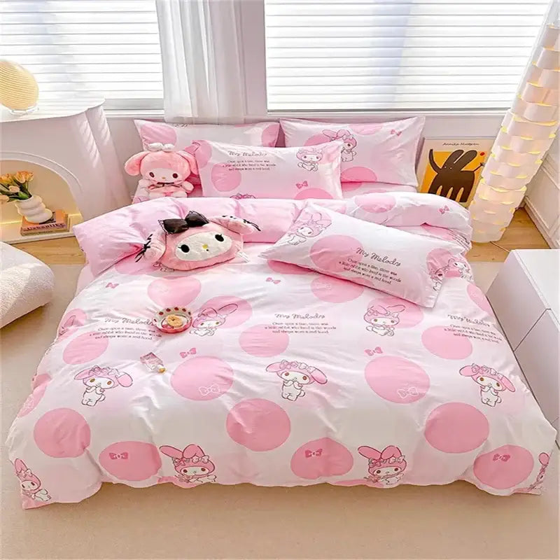 Cute light blue cinnamoroll bedding set bedroom duvet cover