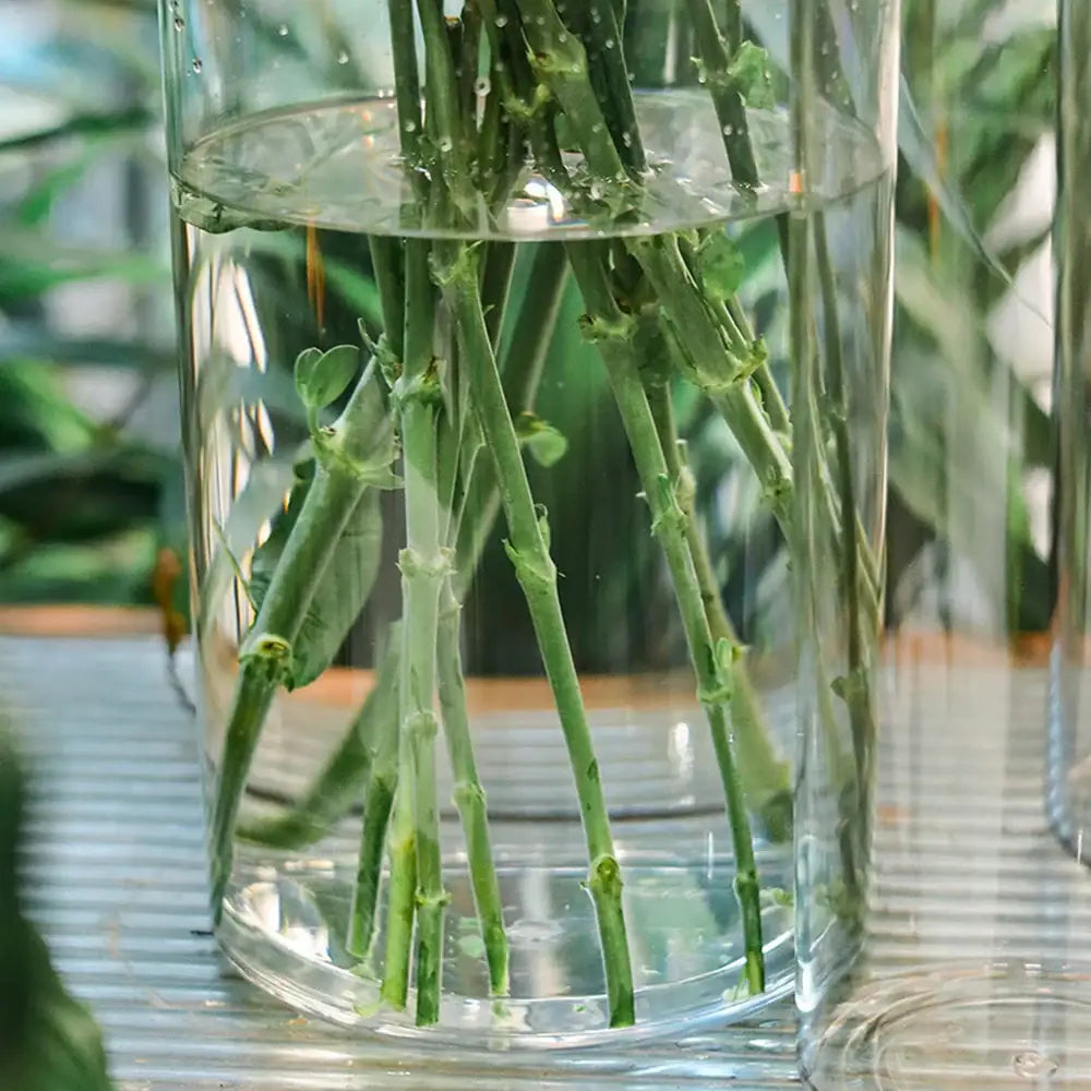 Modern clear acrylic cylinder vase wedding dining room decor