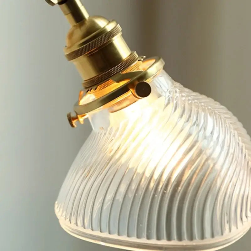 Decorbites clear glass led brass wall sconce dining room light