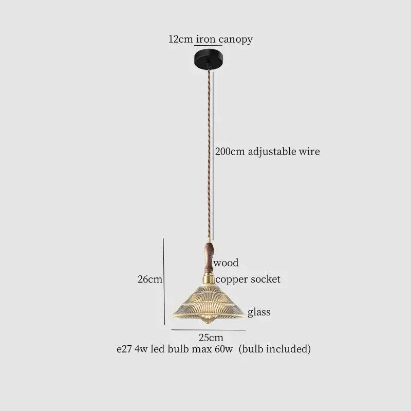 Decorbites clear glass led pendant light brass pair for bedroom