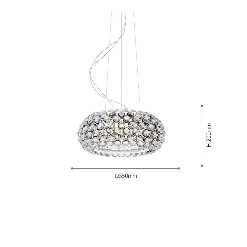 Decorbites clear gold acrylic pendant lights living room chandelier