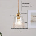 Decorbites clear leaf gold textured glass pendant light dining room