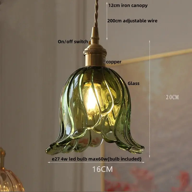 Decorbites clear leaf gold textured glass pendant light dining room