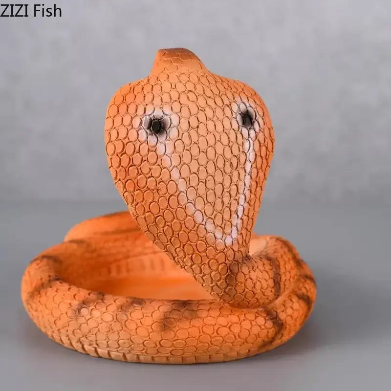 Decorbites cobra ashtray orange resin office smoking accessory