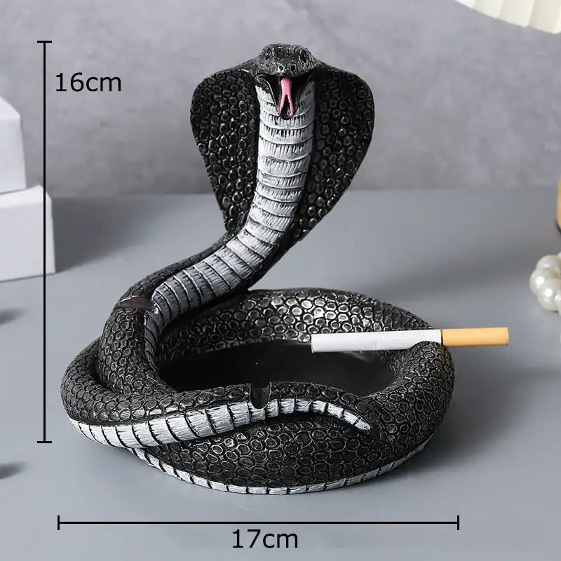 Decorbites cobra ashtray orange resin office smoking accessory