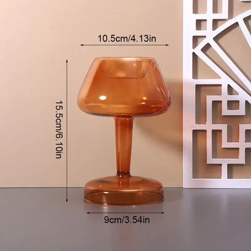 Stylish translucent colored glass vase living room candle holder
