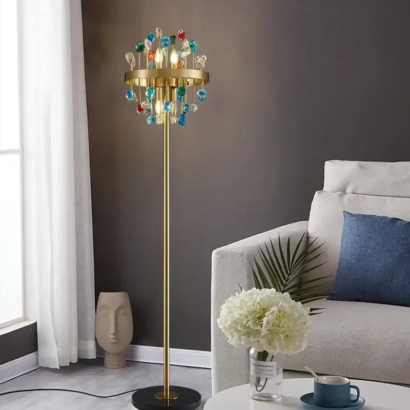 Decorbites colorful crystal chandelier dining room pendant light