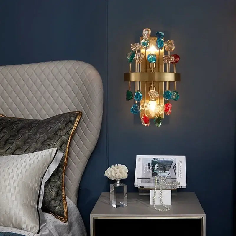 Decorbites colorful crystal chandelier dining room pendant light