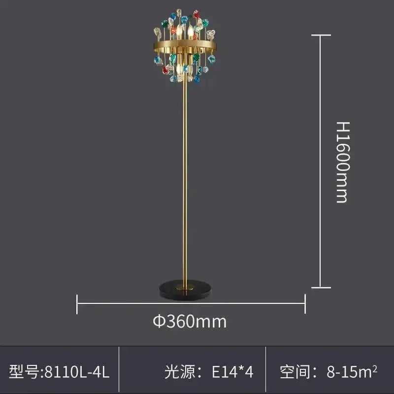 Decorbites colorful crystal chandelier dining room pendant light