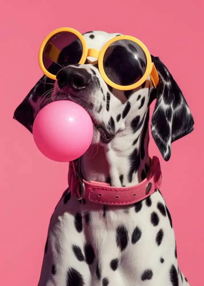 Vibrant colorful dog sunglasses canvas wall art living room decor