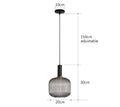 Retro ribbed amber glass pendant lights for dining room