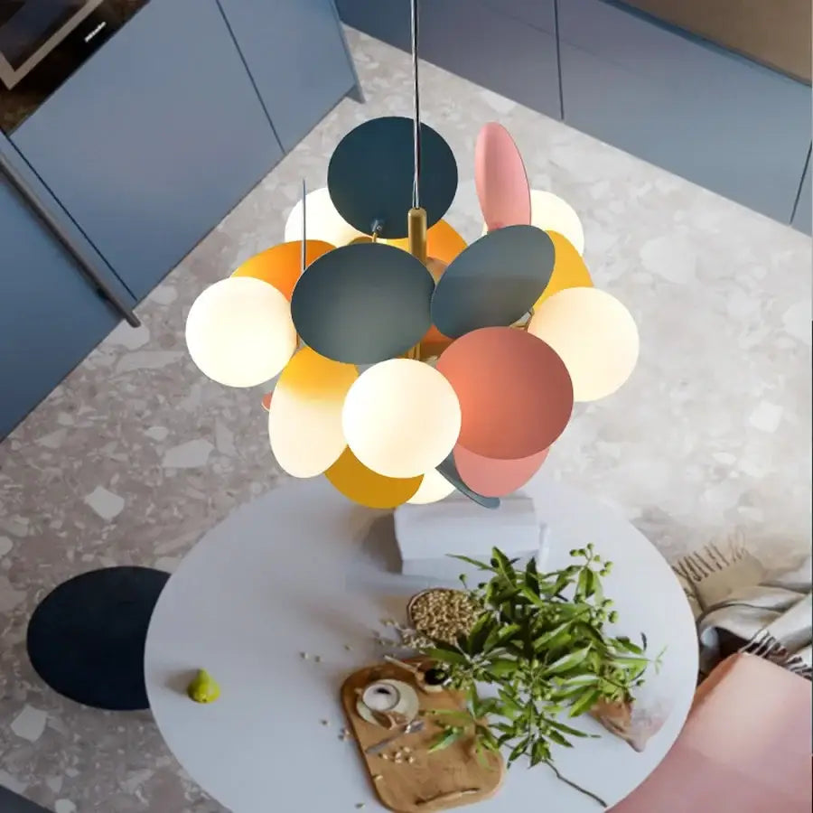 Modern brass colorful led branch chandelier living room light