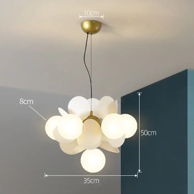 Modern brass colorful led branch chandelier living room light