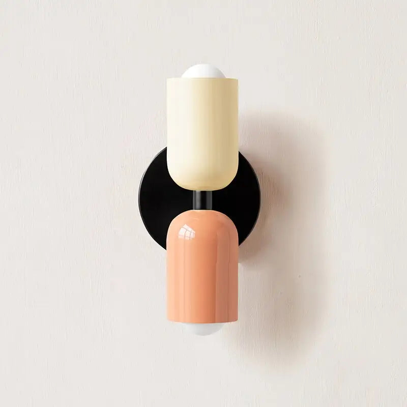 Modern olive & cream wall sconce bedroom light