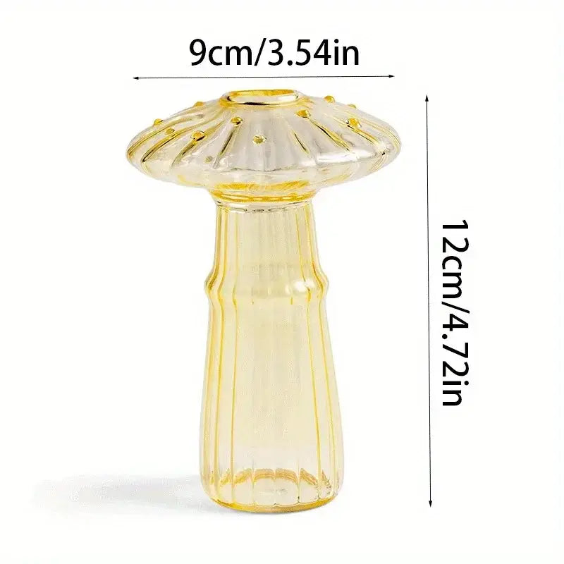 Rainbow gradient glass mushroom vase living room colorful home decor