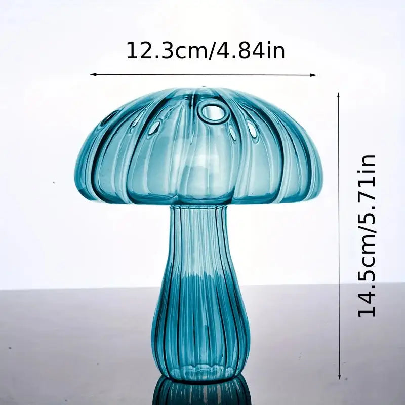Rainbow gradient glass mushroom vase living room colorful home decor