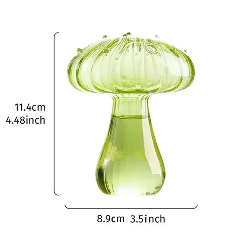 Rainbow gradient glass mushroom vase living room colorful home decor