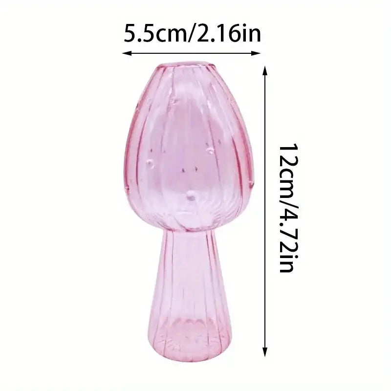 Rainbow gradient glass mushroom vase living room colorful home decor