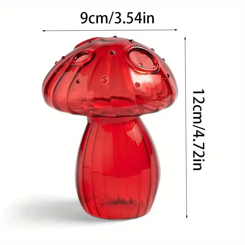 Rainbow gradient glass mushroom vase living room colorful home decor