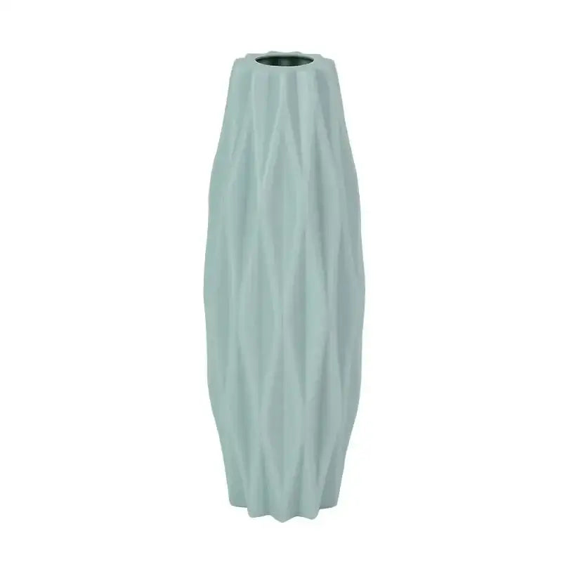 Modern pink & white faceted flower vase for living room home decor