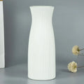 Modern pink & white faceted flower vase for living room home decor