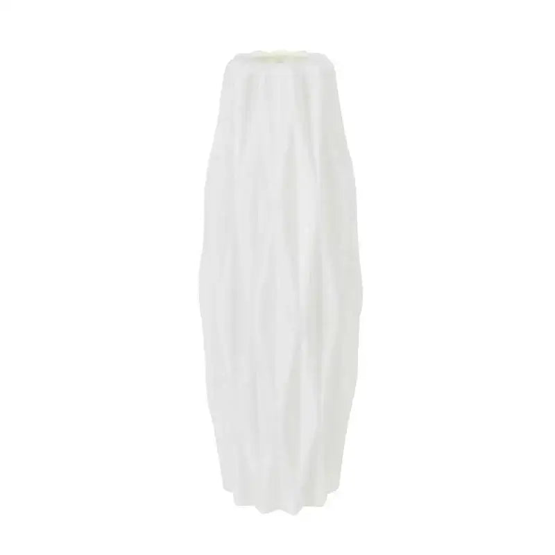 Modern pink & white faceted flower vase for living room home decor