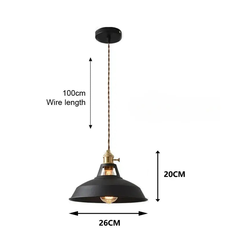 Pastel industrial retro pendant lights kitchen brass hardware