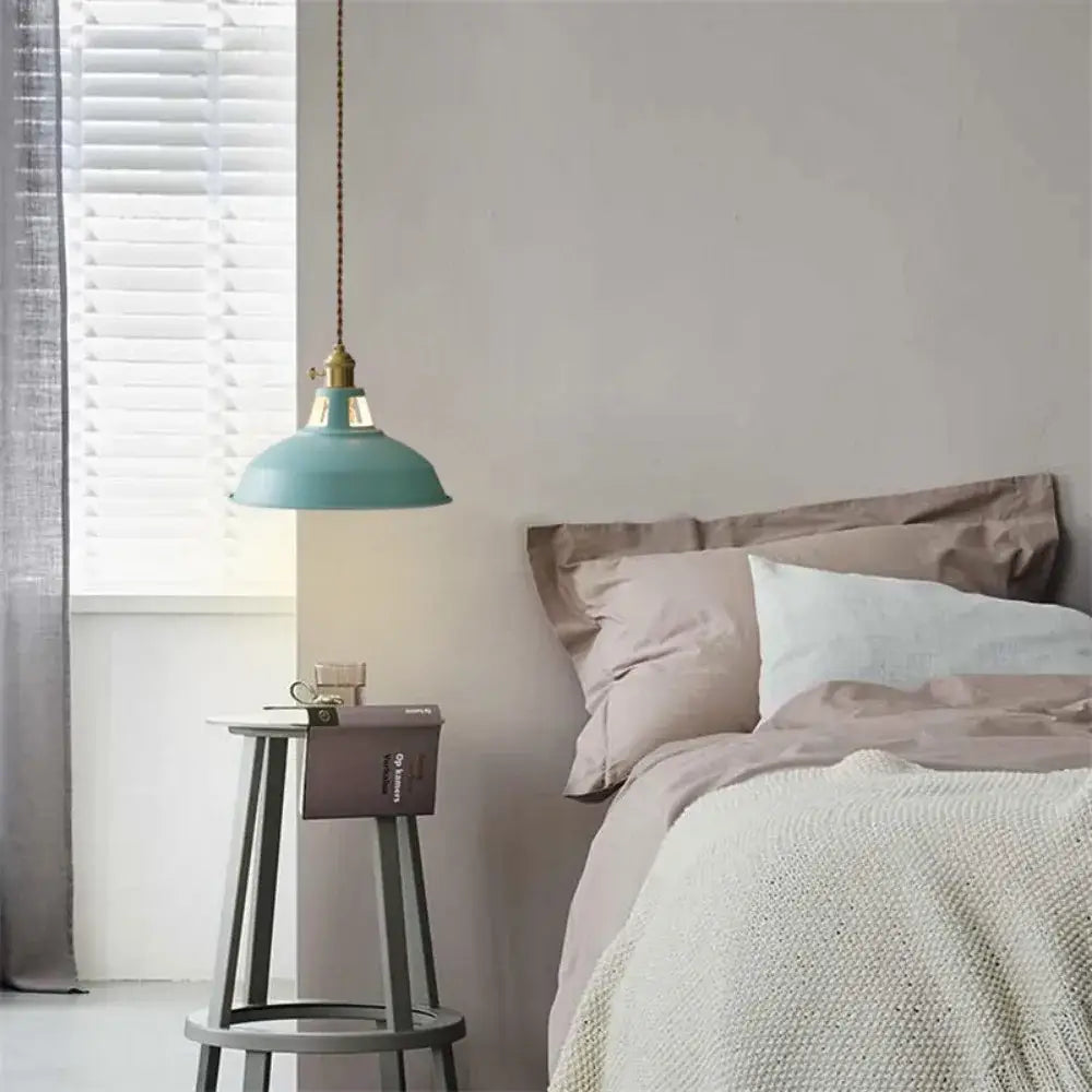 Pastel industrial retro pendant lights kitchen brass hardware