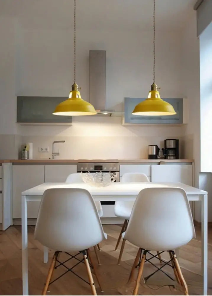 Pastel industrial retro pendant lights kitchen brass hardware