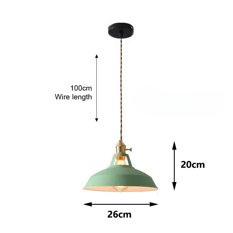 Pastel industrial retro pendant lights kitchen brass hardware