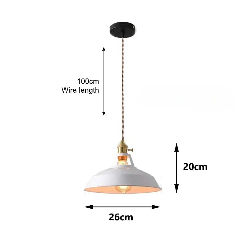 Pastel industrial retro pendant lights kitchen brass hardware