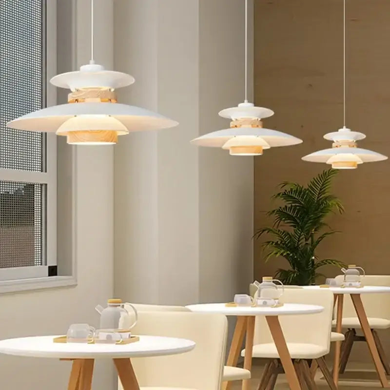 Decorbites colorful umbrella led chandeliers cream & amber living room
