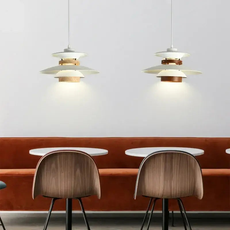 Decorbites colorful umbrella led chandeliers cream & amber living room