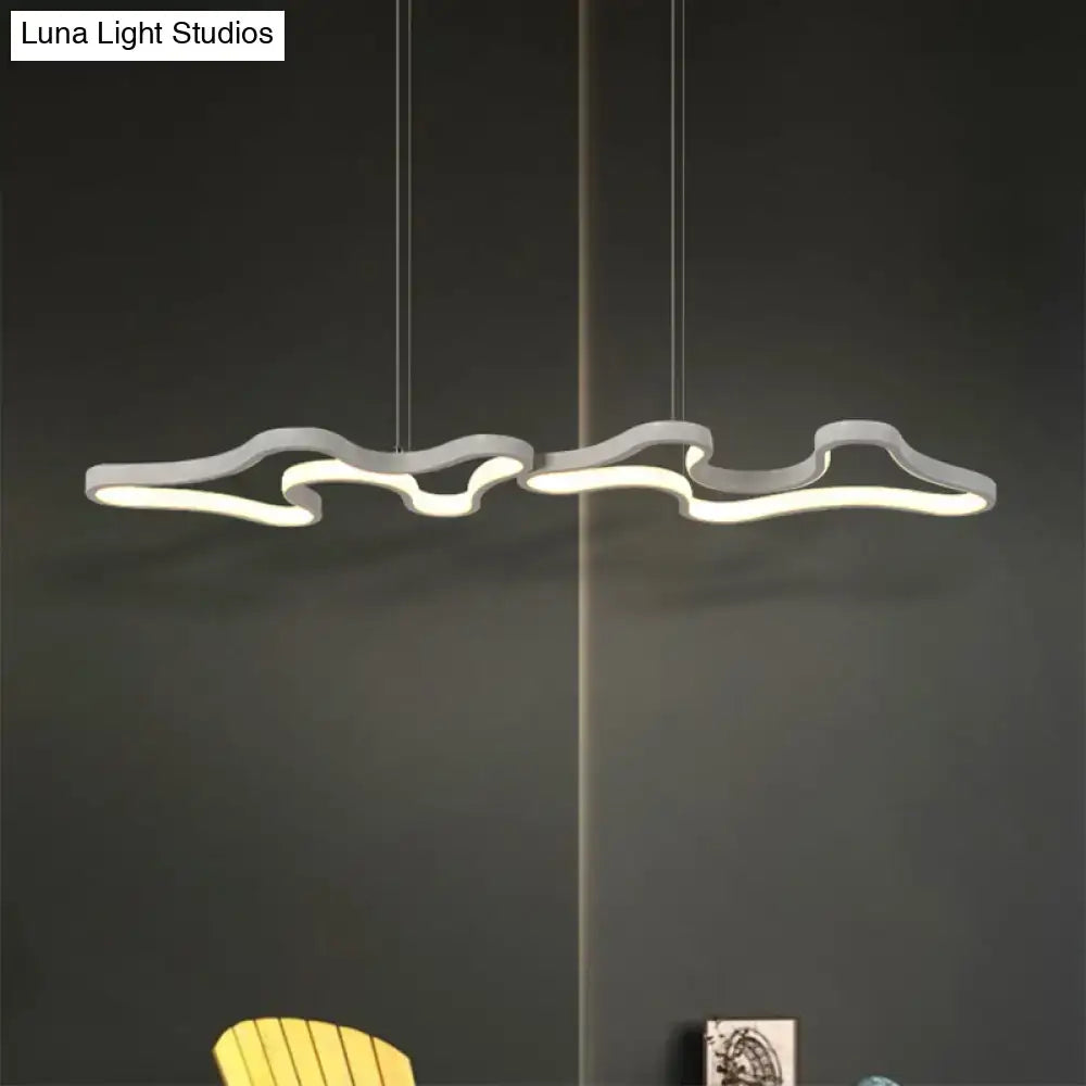 Modern black & white cloud metal island light kitchen pendant