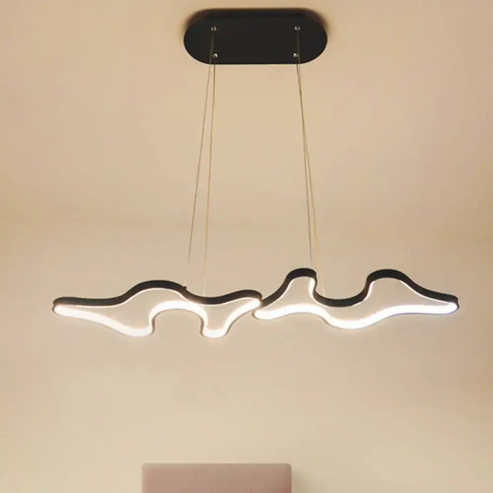 Modern black & white cloud metal island light kitchen pendant
