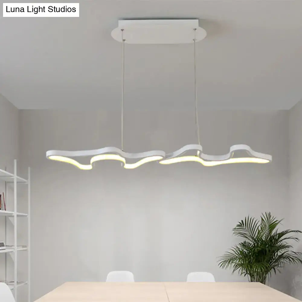 Modern black & white cloud metal island light kitchen pendant